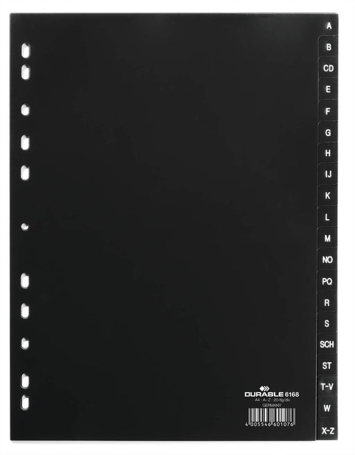 DURABLE Register A4 A-Z geprägt PP - 20-tlg.