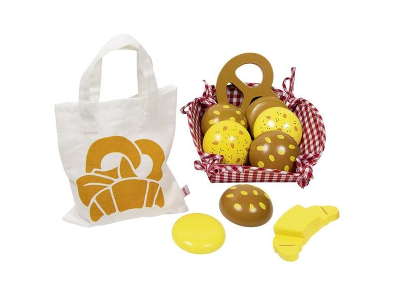 Goki Breakfast Basket/Picnic Set with Wooden Bread