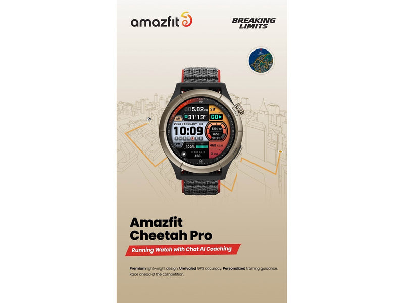 Amazfit Cheetah Pro 47mm - Run Track Black (Titanium Alloy Bezel)