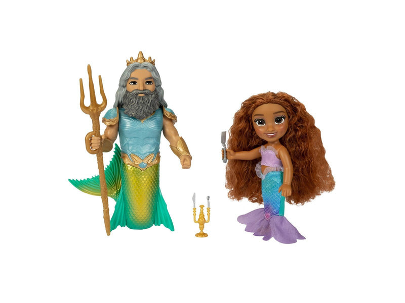 Jakks Little Mermaid - Live Action - 15cm Petite Ariel And Triton Set