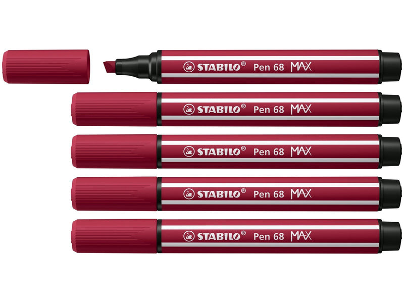 STABILO Pen 68 MAX - Felt-tip pen with thick chisel tip - heather purple