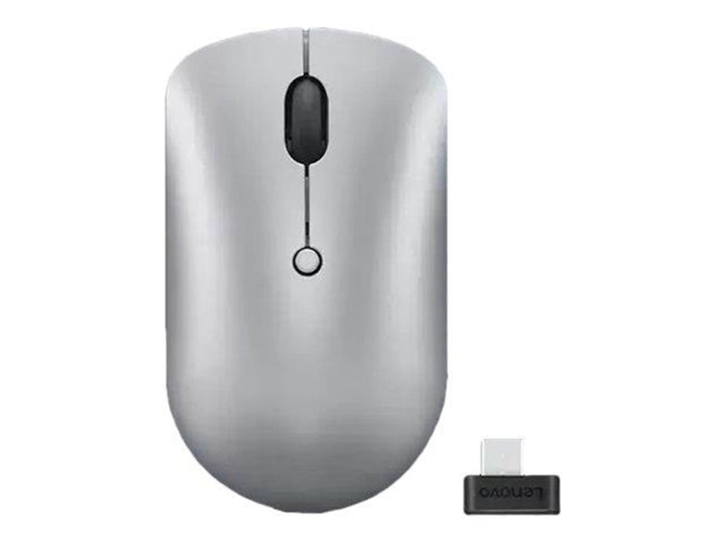 Lenovo - mouse - compact - 2.4 GHz - cloud grey - Maus (Grau)