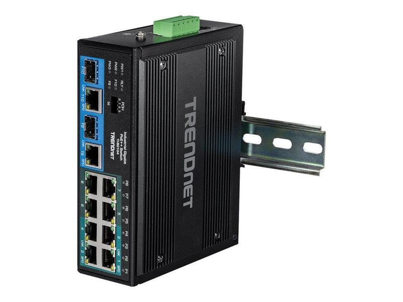 TRENDnet TI-BG104 - switch - industrial - 10 ports - unmanaged - TAA Compliant