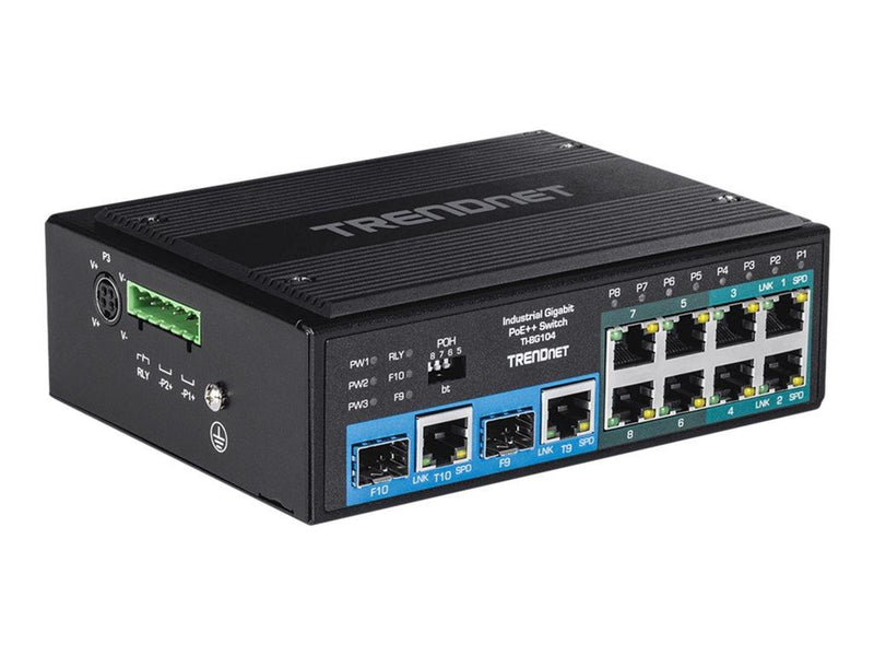 TRENDnet TI-BG104 - switch - industrial - 10 ports - unmanaged - TAA Compliant