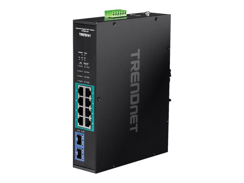 TRENDnet TI-PGM102 - switch - industrial - 10 ports - TAA Compliant