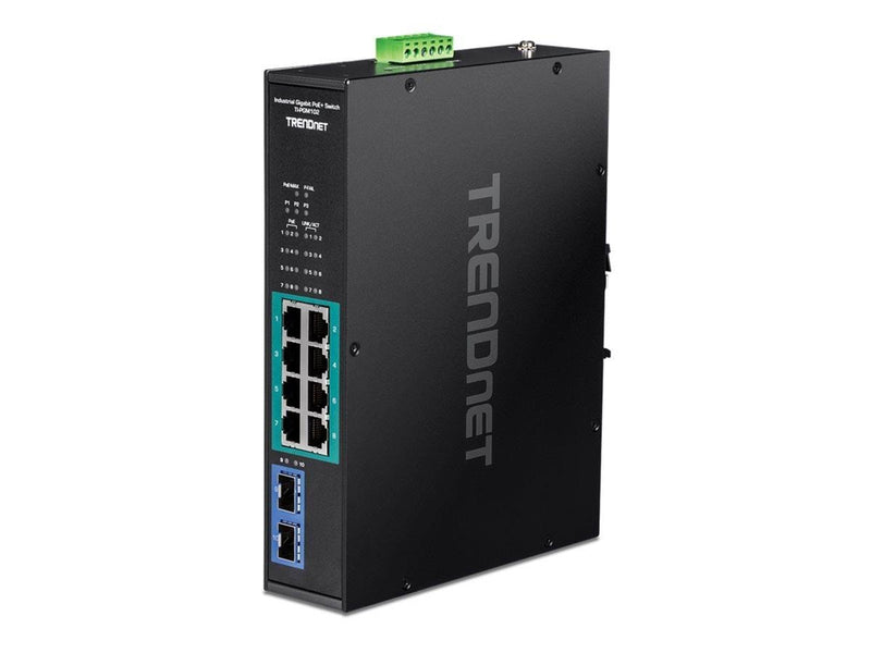 TRENDnet TI-PGM102 - switch - industrial - 10 ports - TAA Compliant