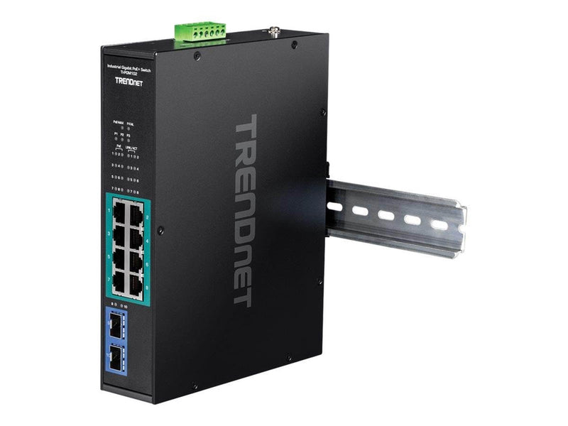 TRENDnet TI-PGM102 - switch - industrial - 10 ports - TAA Compliant