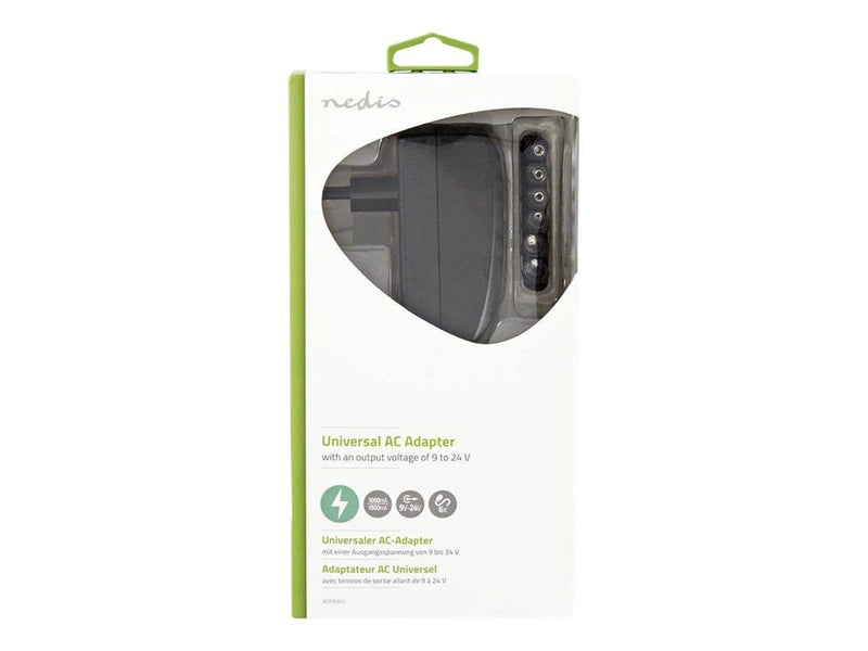 Nedis Universal AC Power Adapter - 24 W | 9 - 24 V DC | 1.80 m | 1.0 A - 1.5 A A | 6 plug(s)