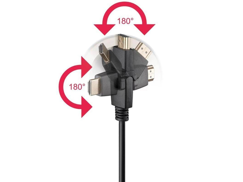 Pro HDMI 2.0 360° - Display Kabel - 1.5m - Schwarz