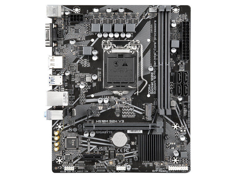 GIGABYTE H510M S2H V3 Mainboard - Intel H510 - Intel LGA1200 socket - DDR4 RAM - Micro-ATX