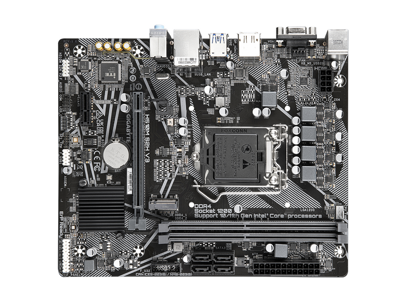 GIGABYTE H510M S2H V3 Mainboard - Intel H510 - Intel LGA1200 socket - DDR4 RAM - Micro-ATX