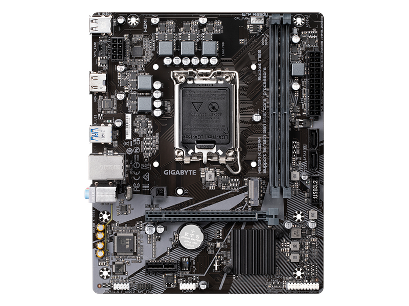 GIGABYTE H610M K DDR4 Mainboard - Intel H610 - Intel LGA1700 socket - DDR4 RAM - Micro-ATX