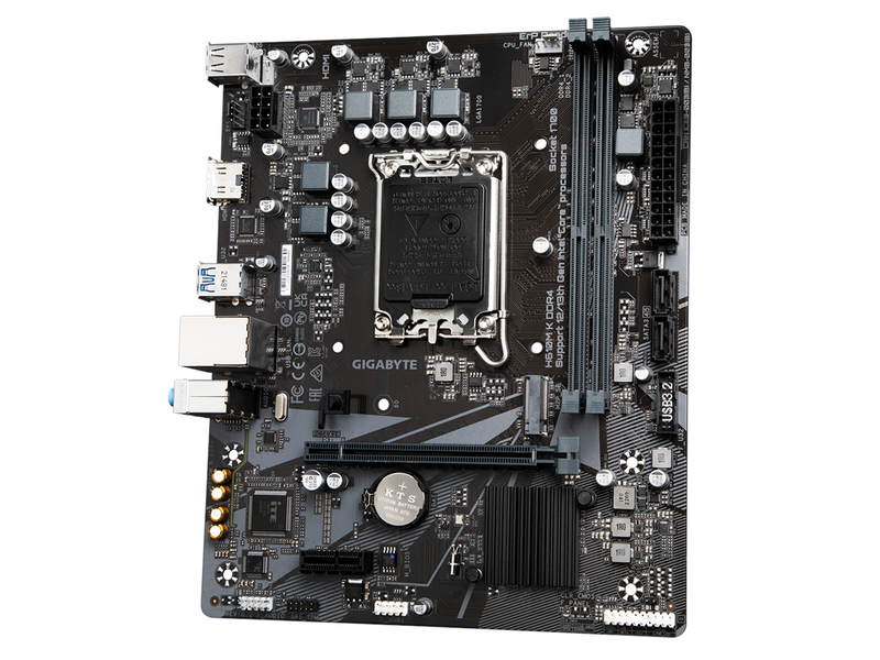 GIGABYTE H610M K DDR4 Mainboard - Intel H610 - Intel LGA1700 socket - DDR4 RAM - Micro-ATX