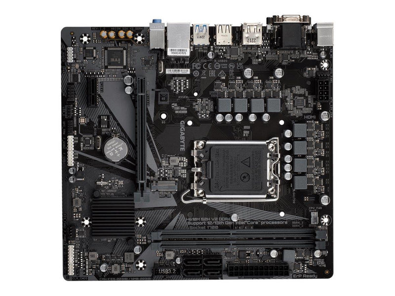GIGABYTE H610M S2H V2 DDR4 Mainboard - Intel H610 - Intel LGA1700 socket - DDR4 RAM - Micro-ATX