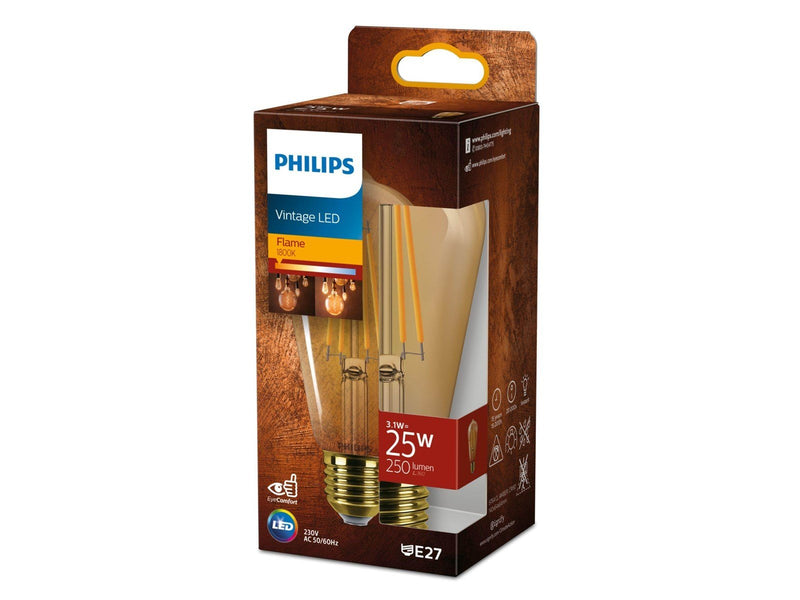 Philips LED-Lampe Edison 3,1W (25W) Flame E27