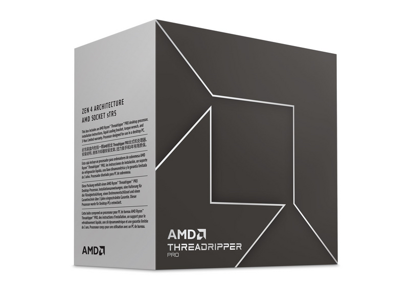 AMD Ryzen Threadripper PRO 7995WX CPU - 96 Kerne - 2.5 GHz - AMD sTR5 - AMD Boxed (ohne Kühler)
