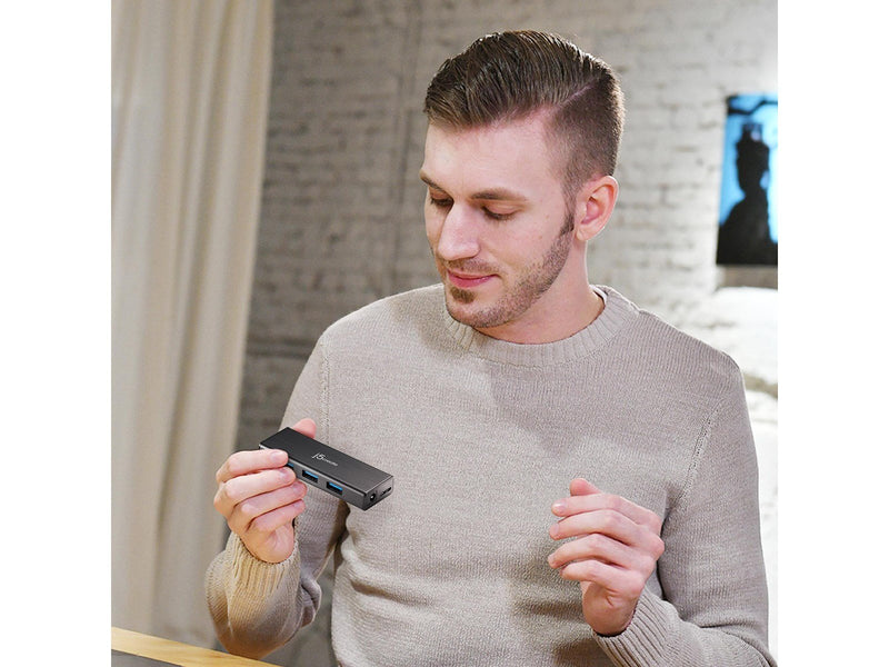 j5create 4-Port USB3.0 Mini Hub USB-Hubs - USB 3.0 - 4 - Schwarz