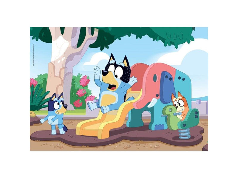 Clementoni Jigsaw Puzzle Bluey on the Slide 104st. Boden