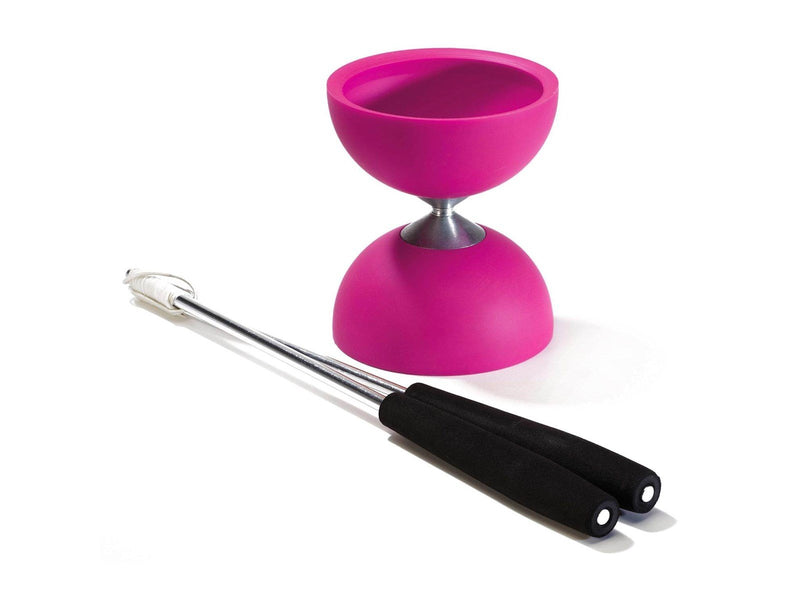 Eureka Rubber Diabolo with Aluminum Sticks - Pink