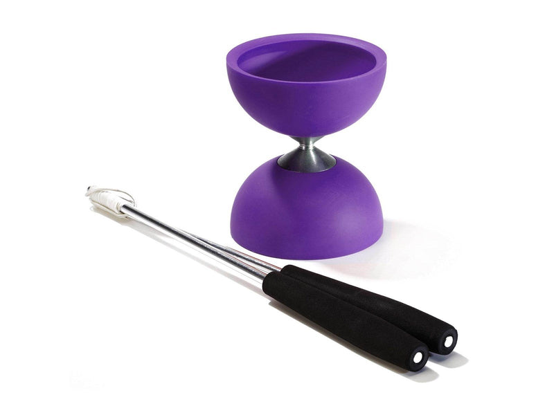Eureka Rubber Diabolo with Aluminum Sticks - Purple