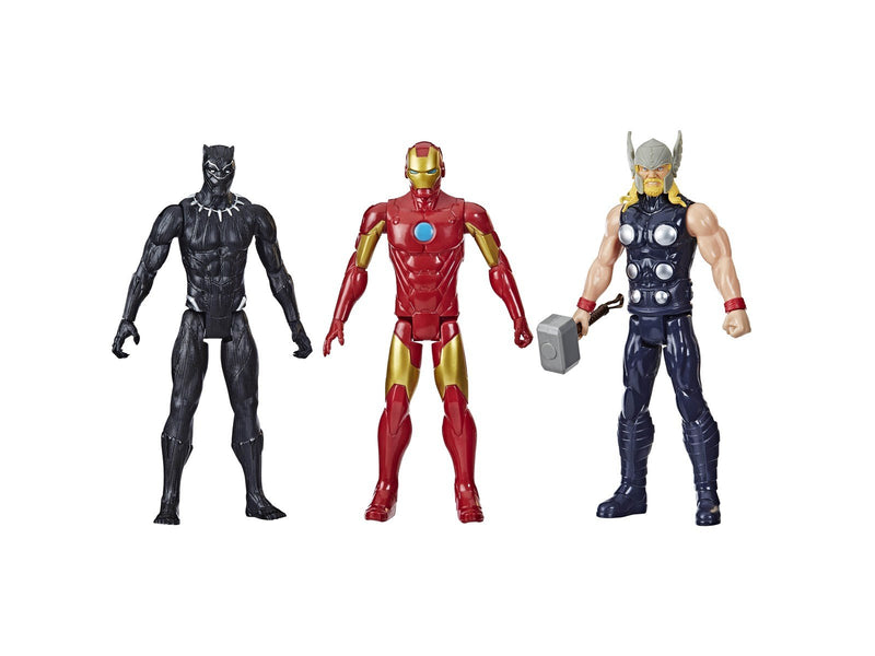 Marvel Avengers Titan Hero Series Black Panther Thor Iron Man 30 cm 3-Pack