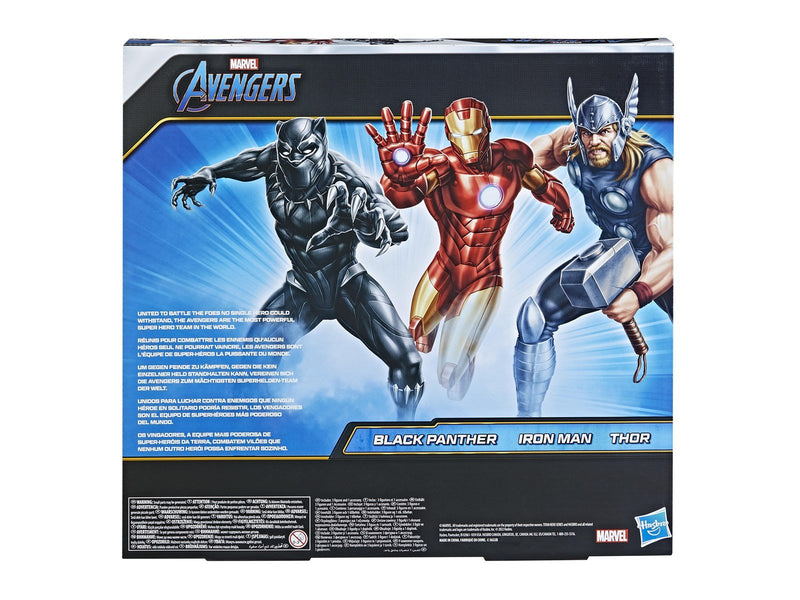 Marvel Avengers Titan Hero Series Black Panther Thor Iron Man 30 cm 3-Pack