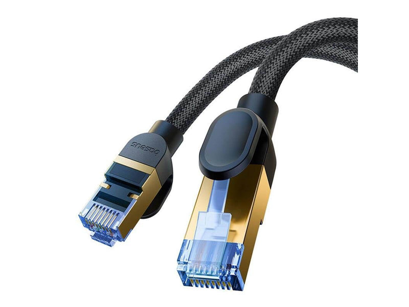 Baseus Braided network cable cat.7 Ethernet RJ45 10Gbps 20m (black) - Schwarz - 20 meter