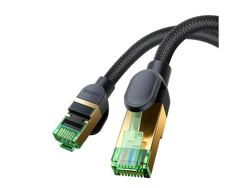 Baseus Braided network cable cat.8 Ethernet RJ45 40Gbps 1m (black) - Schwarz - 1 meter