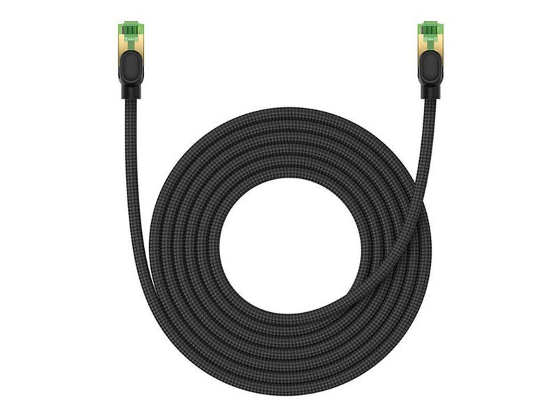 Baseus Braided network cable cat.8 Ethernet RJ45 40Gbps 5m (black) - Schwarz - 5 meter