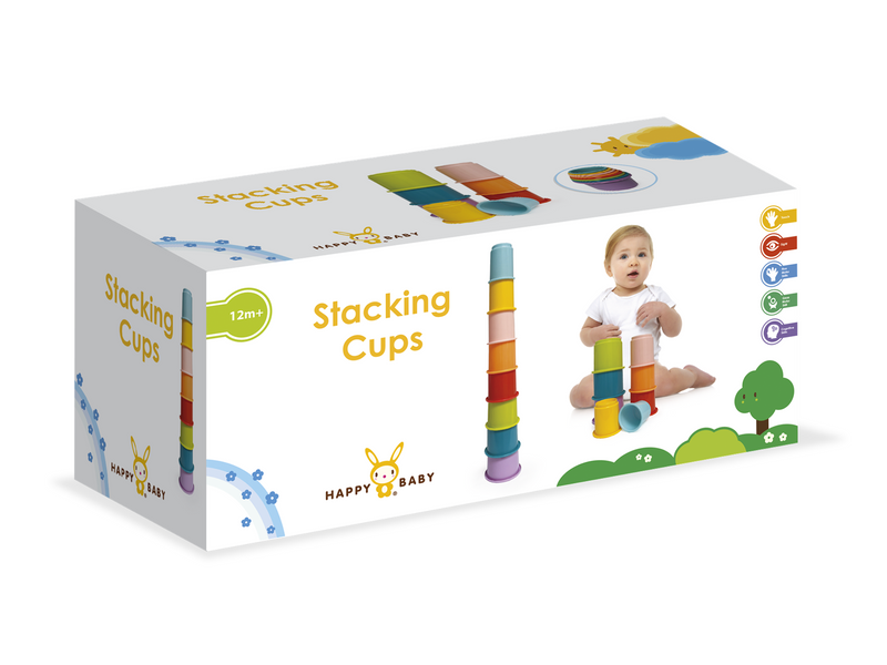 Happy Baby Rainbow Stacking Cups 8 pcs