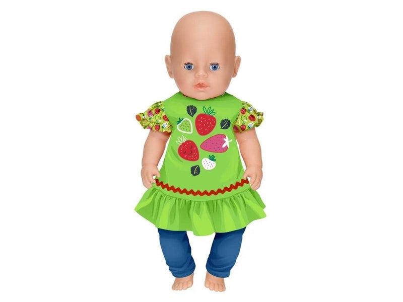 Dolly Moda Dress+Leggings Strawberry 43cm