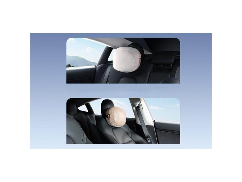 Baseus Double sided Car Headrest Mounted Pillow  Comfort Ride (grey)