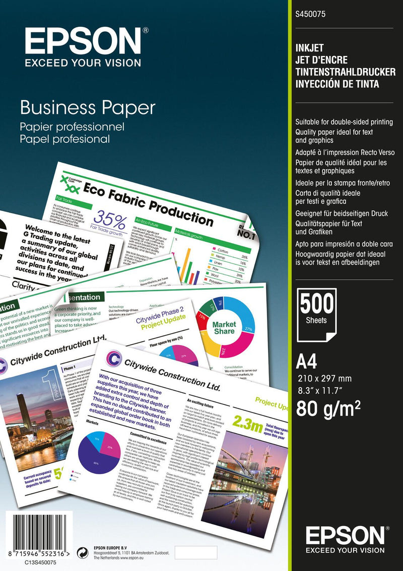 Epson Business Papier matt A4 (210 x 297 mm) 80 g/m² - 500 Blatt (C13S450075)