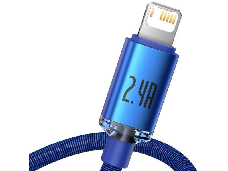 Baseus Crystal Shine cable USB to Lightning 2.4A 1.2m (blue)