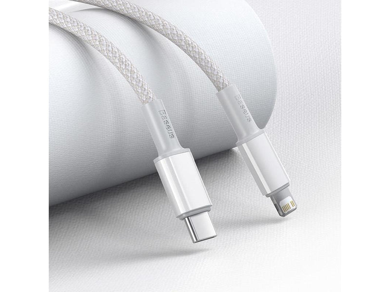 Baseus High Density Braided Cable Type-C to Lightning PD 20W 1m (white)
