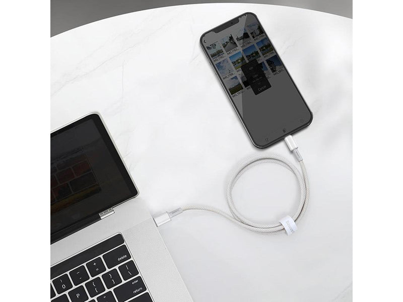 Baseus High Density Braided Cable Type-C to Lightning PD 20W 1m (white)