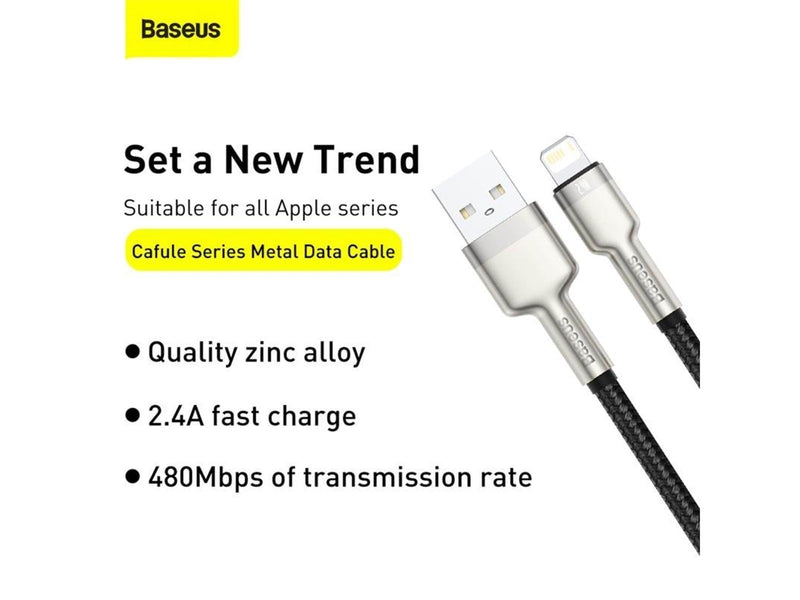 Baseus USB cable for Lightning  Cafule 2.4A 1m (black)