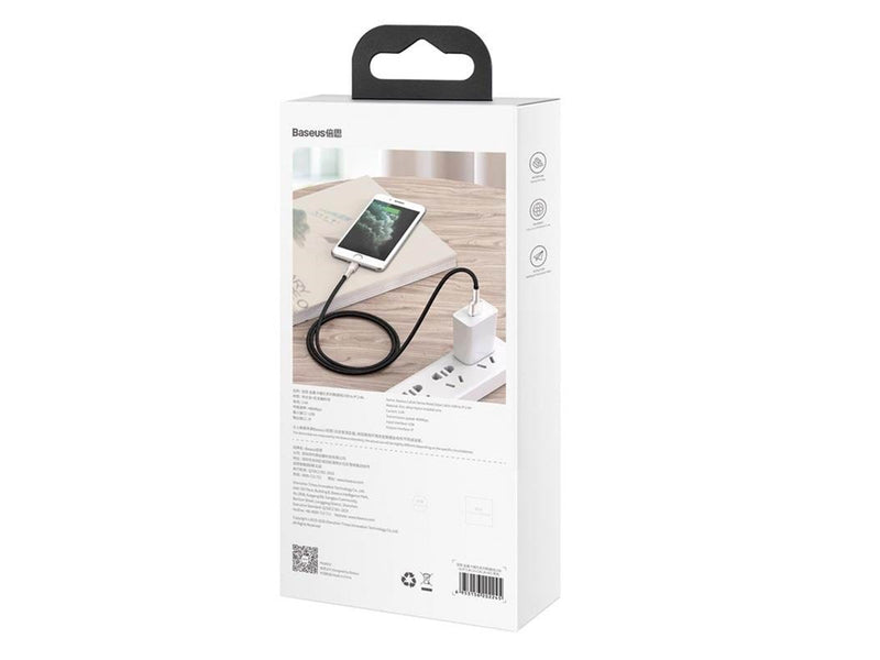 Baseus USB cable for Lightning  Cafule 2.4A 2m (black)