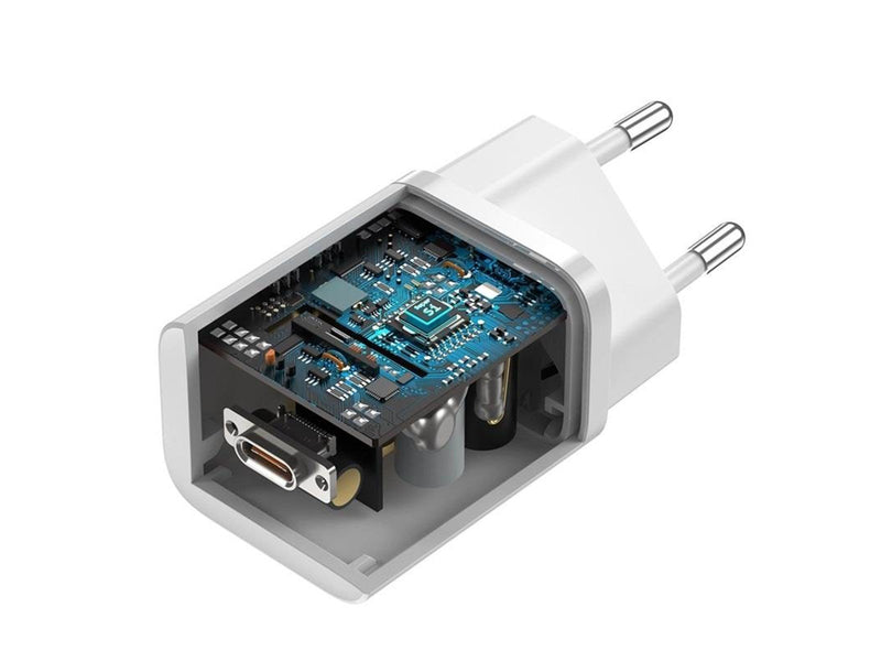 Baseus Super Si Quick Charger 1C 25W with USB-C cable for USB-C 1m (white)