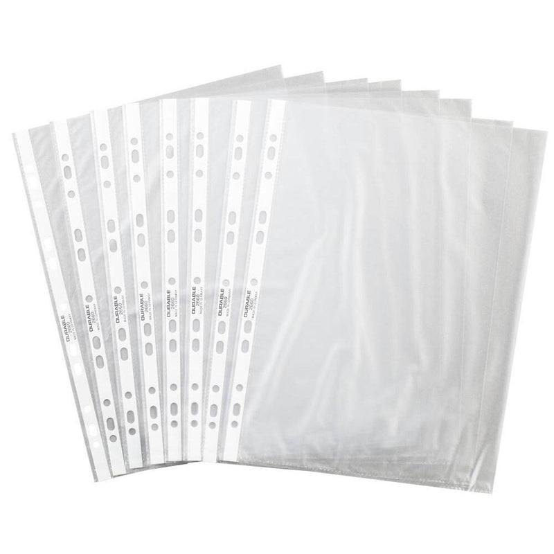 DURABLE Prospekthüllen 0,045 mm DIN A4 transparent genarbt 0,045 mm - 100 Stück