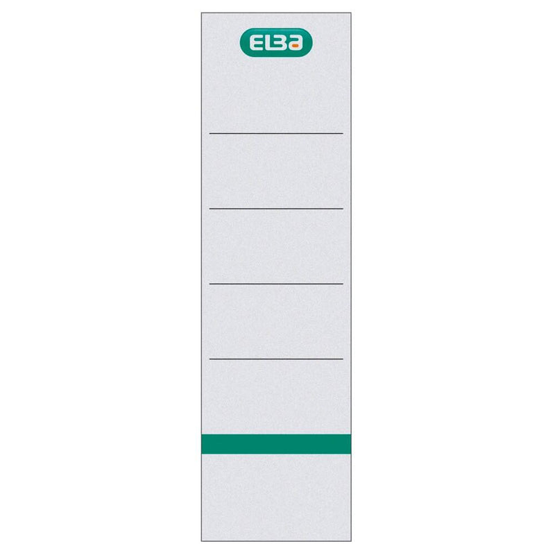 ELBA Einsteck-Rückenschilder weiß für 8,0 cm Rückenbreite - 10 Stück