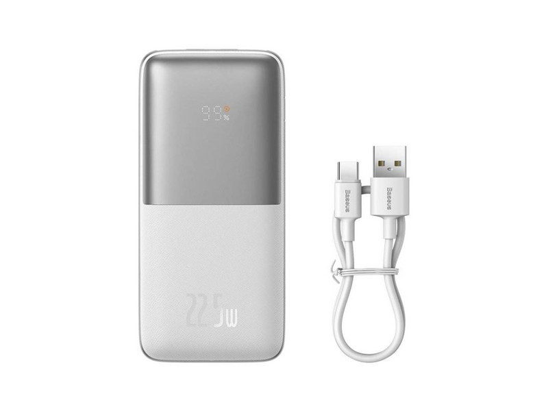 Baseus Bipow Pro 10000mAh 2xUSB USB-C 22.5W (white) Powerbank (Akku) - Weiß - 10000 mAh