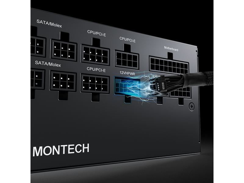 Montech Century Gold G5 850W Netzteile - 850 Watt - 120 mm - ATX 3.0 - 80 Plus Gold zertifiziert