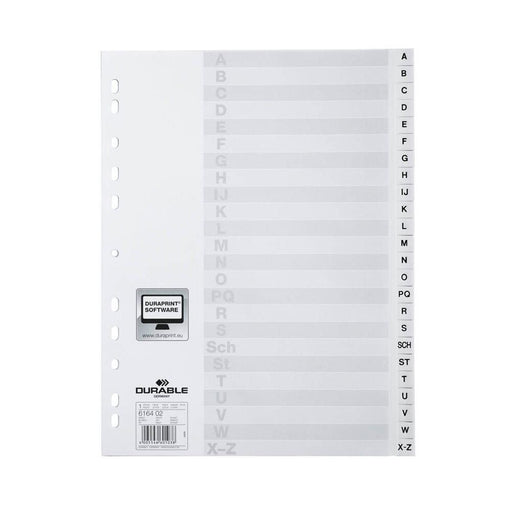 DURABLE Ordnerregister Vollformat A-Z weiß 24-teilig - 1 Satz