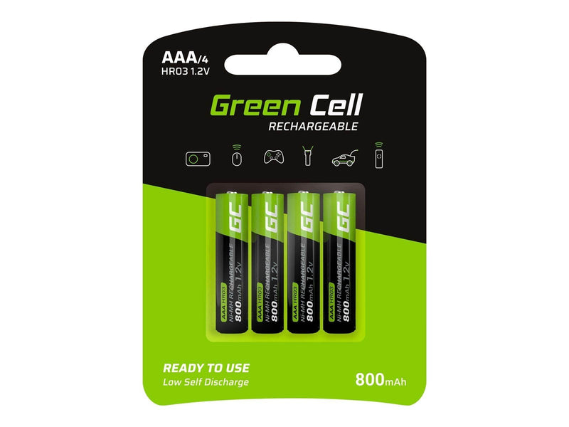 Green Cell Rechargeable battery - 4 x AAA - NiMH