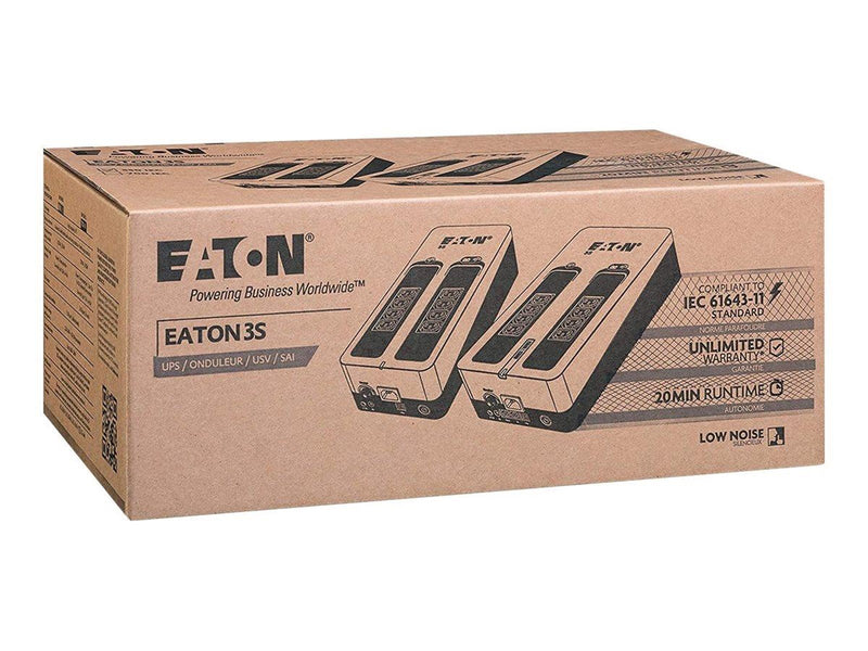 Eaton 3S700I 3S Gen2 UPS IEC 700 VA 420 W Input: C14 Outputs: (4) C13 (4) C13 surge only USB Communication USB charge (2)