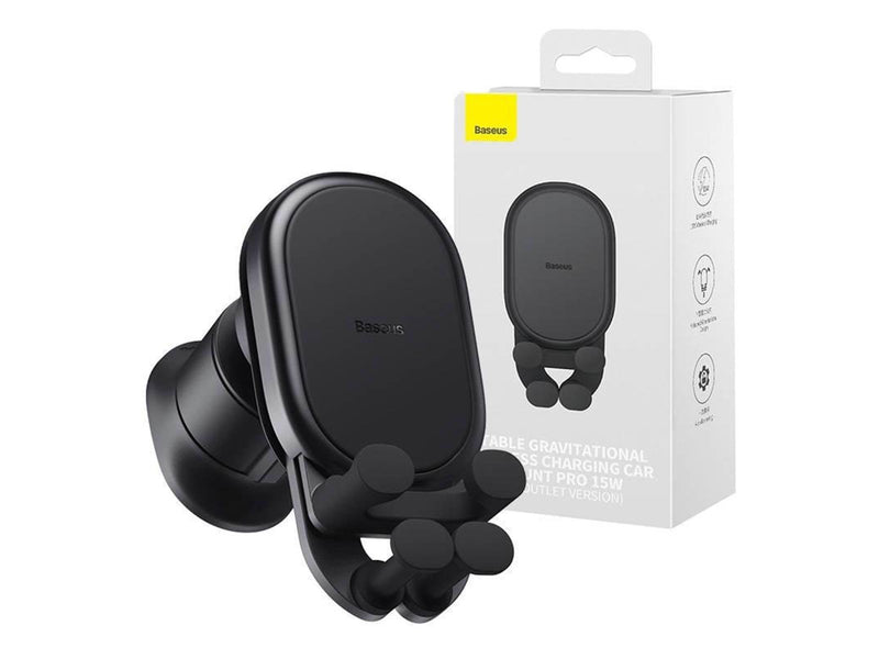 Baseus Stable Gravitational Wireless Charging Car Mount  Pro 15W (black)