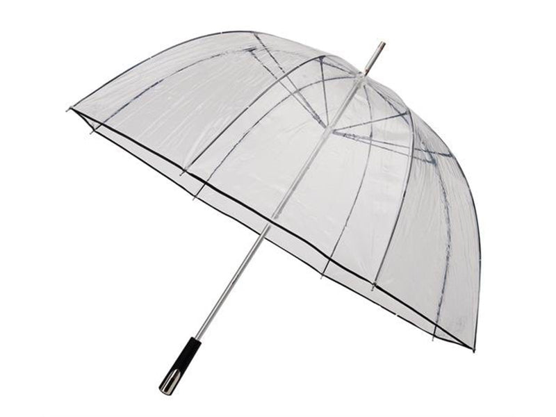 Falcone dome umbrella manual opening 111 cm transparent/black