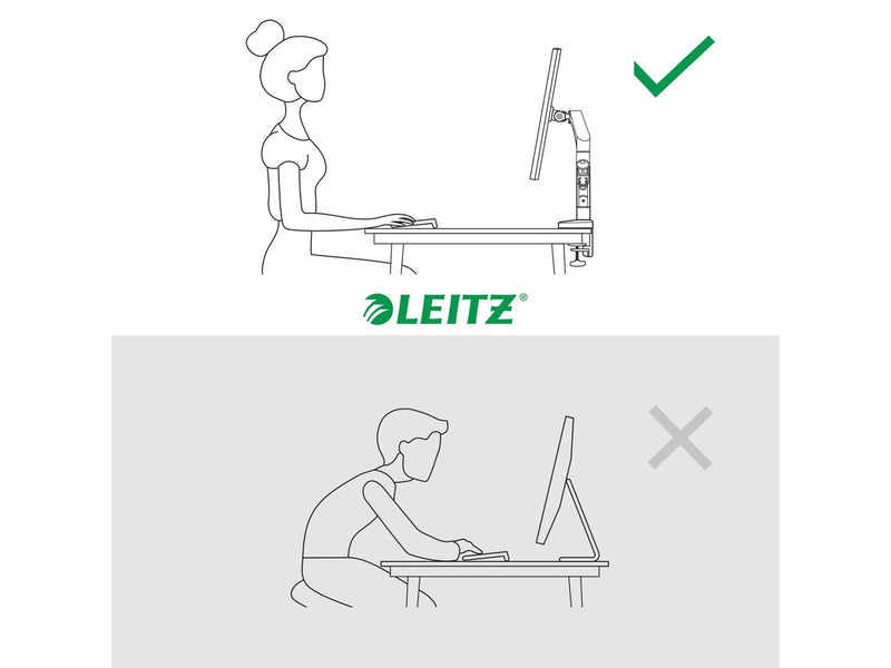 Leitz Ergo Platzsparender Single Monitorarm