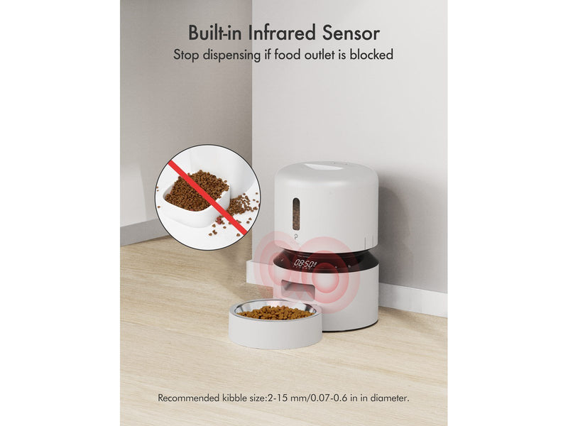 Pet Libro GRANARY AUTOMATIC FEEDER 3L WHITE-UK&EU ADAPTER